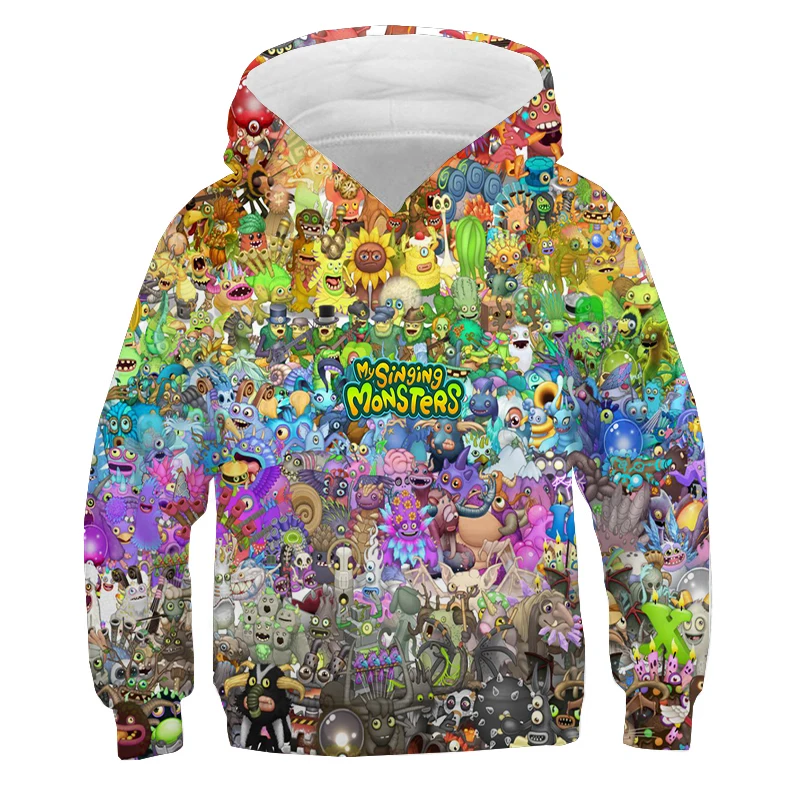 

My Singing Monsters Hoodie Boys Long Sleeve Hoody Anime Pullover Tops Girls Sweatshirts Kids Cartoon Hoodies Children Clothes