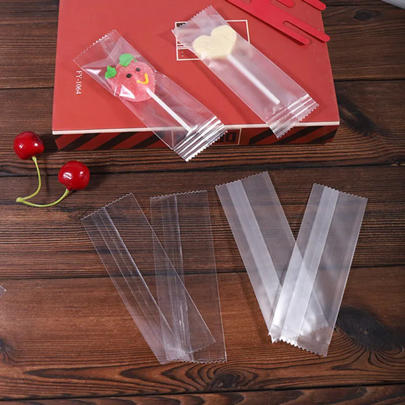 50 Stück transparente, gefrostete, klare DIY handgefertigte Lutscher-Süßigkeiten-Zuckerbeutel, Maschinenversiegelungsverpackung – Detail 7