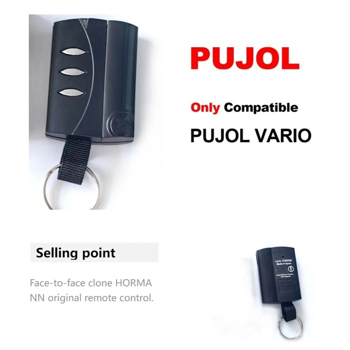 A69ZBG! For PUJOL VARIO Garage Door Remote 433MHz - Advanced Rolling Code Technology for Secure Access