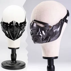 Cyber Love and Deepspace Half Face Mask Gothic Rafayel Masks Warrior Original Design Punk Tiger Cospaly Masks Halloween For Men