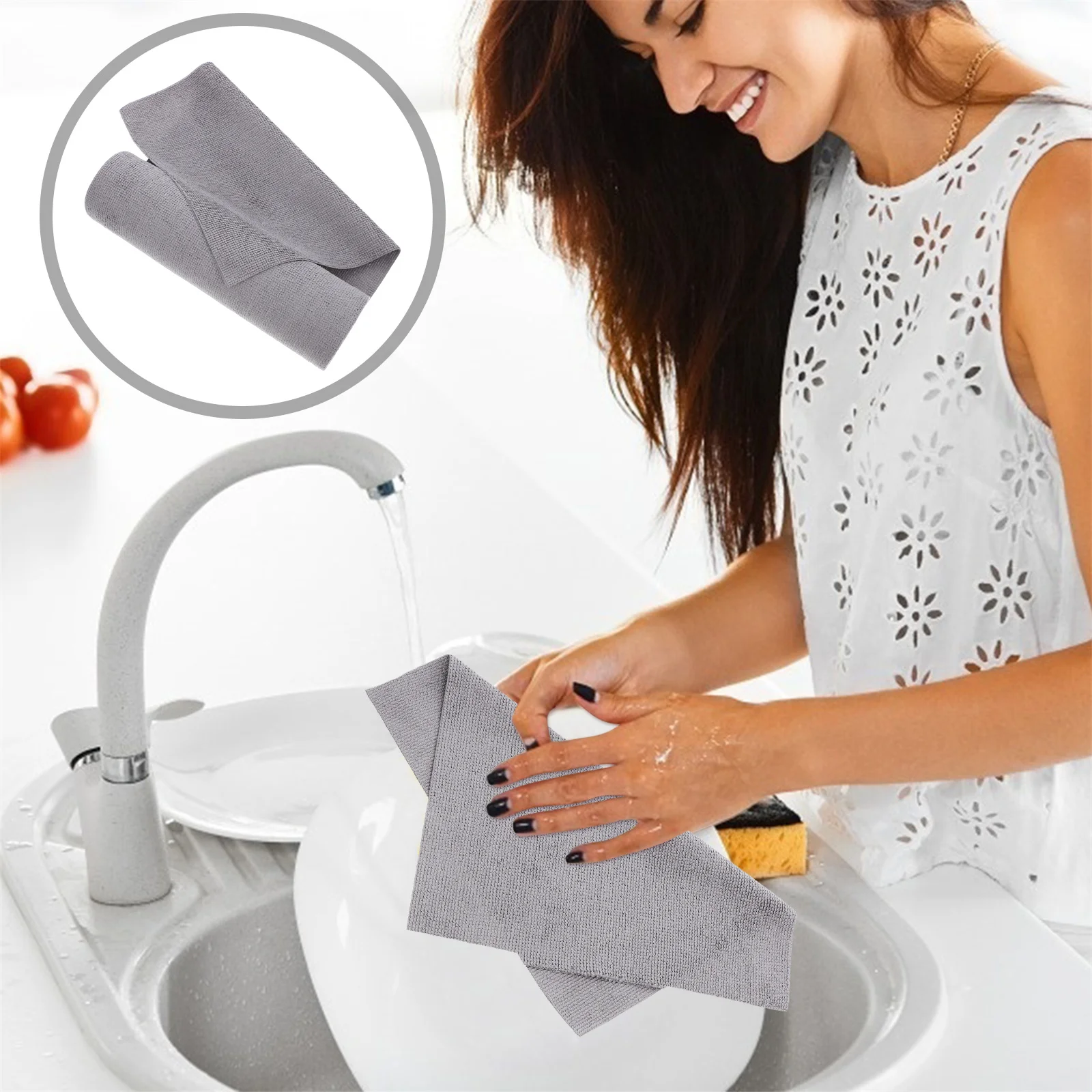 

20 Roll Pink Perforated Microfiber Cloths Tear Off Absorbent Durable Kitchen Car Cleaning Cloth Toilet Paper