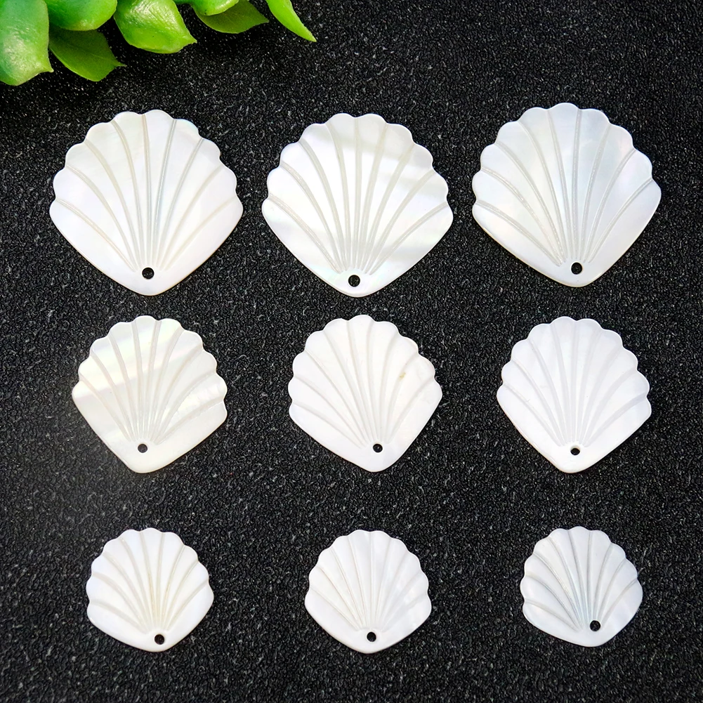 2 stücke Perlmutt Shell Charms Conchoid Sektor Anhänger DIY Schmuck Machen Ohrringe Baumeln Halskette Haarnadel Frauen Zubehör