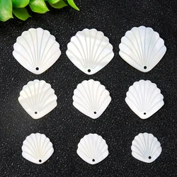 2pcs Mother of Pearl Shell Charms Conchoid Sector Pendant DIY Jewelry Making Earrings Dangle Necklace Hairpin Women Accessories