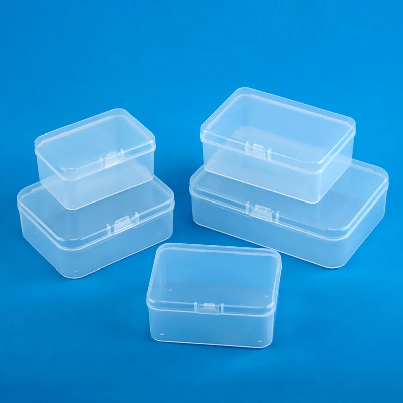 Mini Storage Box Case Rectangle Clear Plastic Organizer Collecting Small Items Jewelry Earring Bead Holder Container Packaging