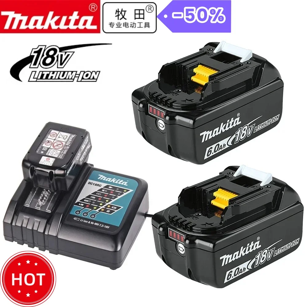 

Original Makita 18V battery for Bl1850B li-ion 18v 6Ah BL1840B BL1860 BL1890 BL1815 BL1830 BL1835 Cordless Drills Batteries LXT