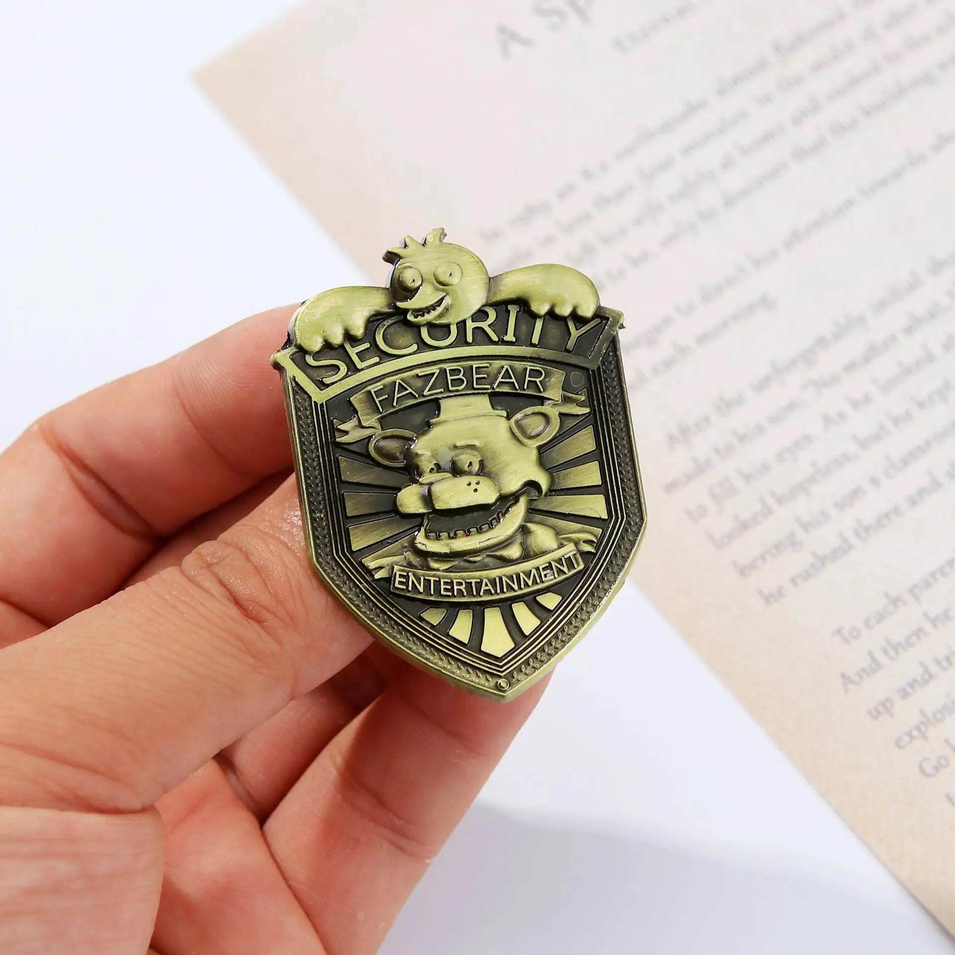 Game Peripherals Five Night At Freddy Brooch Cartoon Animal Teddy Bear Metal Badge Lapel Clothing Pin Cosplay Jewelry Props Gift