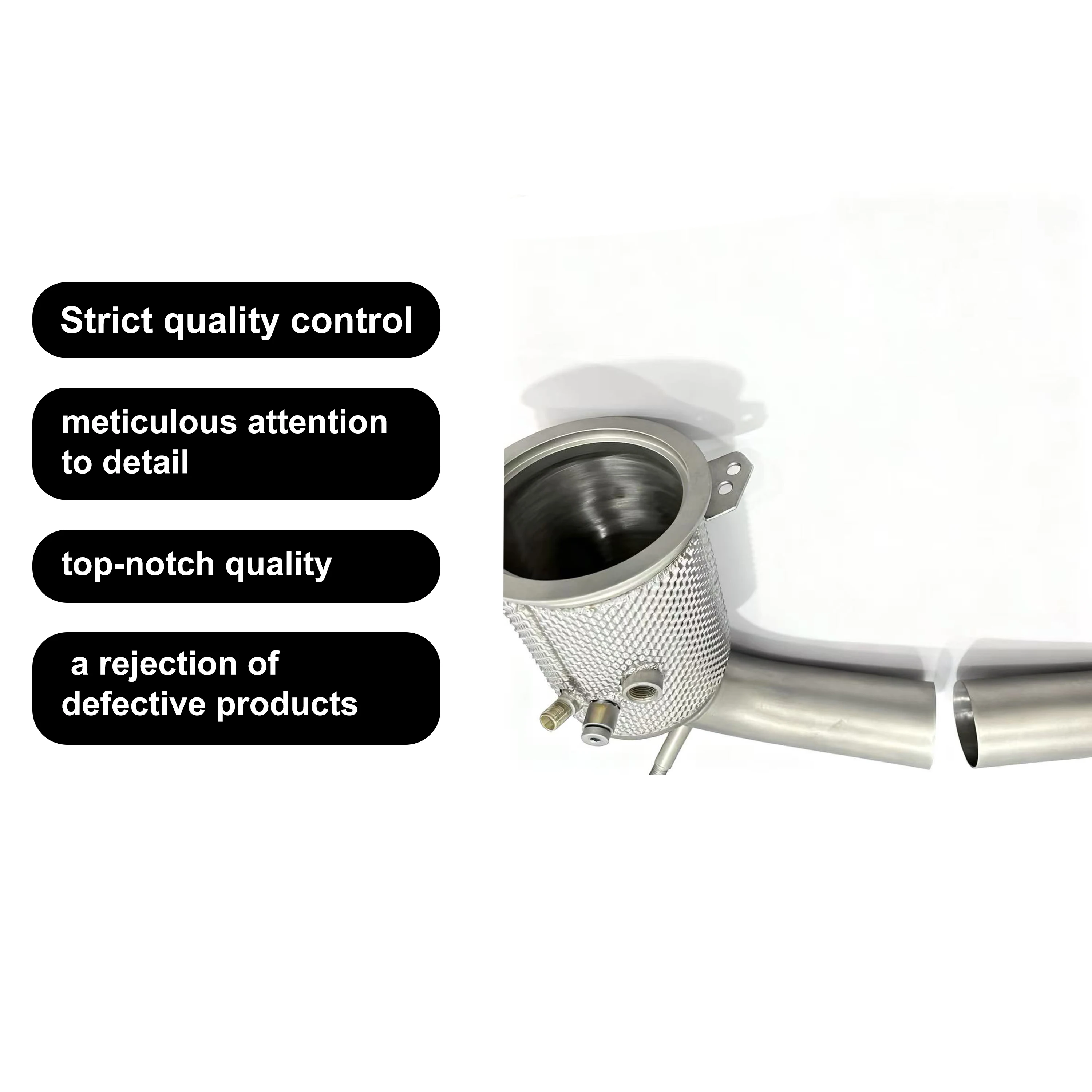 ACE geeignet für Porsche 911 992 Carrera Targa 3.0T SUS304 Downpipe mit drei Drei-Wege-Katalysatoren, Freifluss-Auspuffrohr – Detail 6