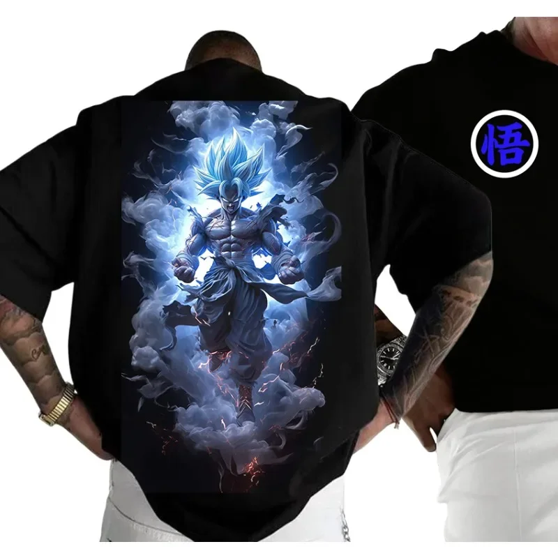 

Dragon Ball аниме графический принт мужская футболка с коротким рукавом красный вдохновленный персонаж уличная летняя повседневная одежда в тренде 2025 года