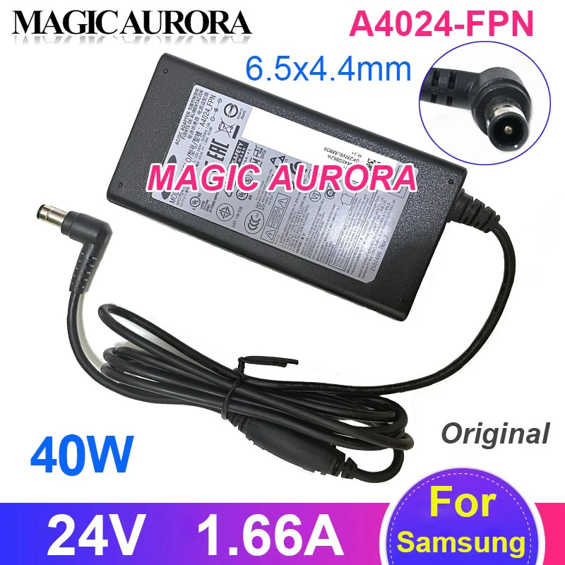 New A4024_FPN Power Adapter 24V 1.66A 40W for SAMSUNG Soundbar HW K450 HW-K650 HW-H750 HW-N450 HW-M450 HW-K550 HW-J550 HW-Q60R