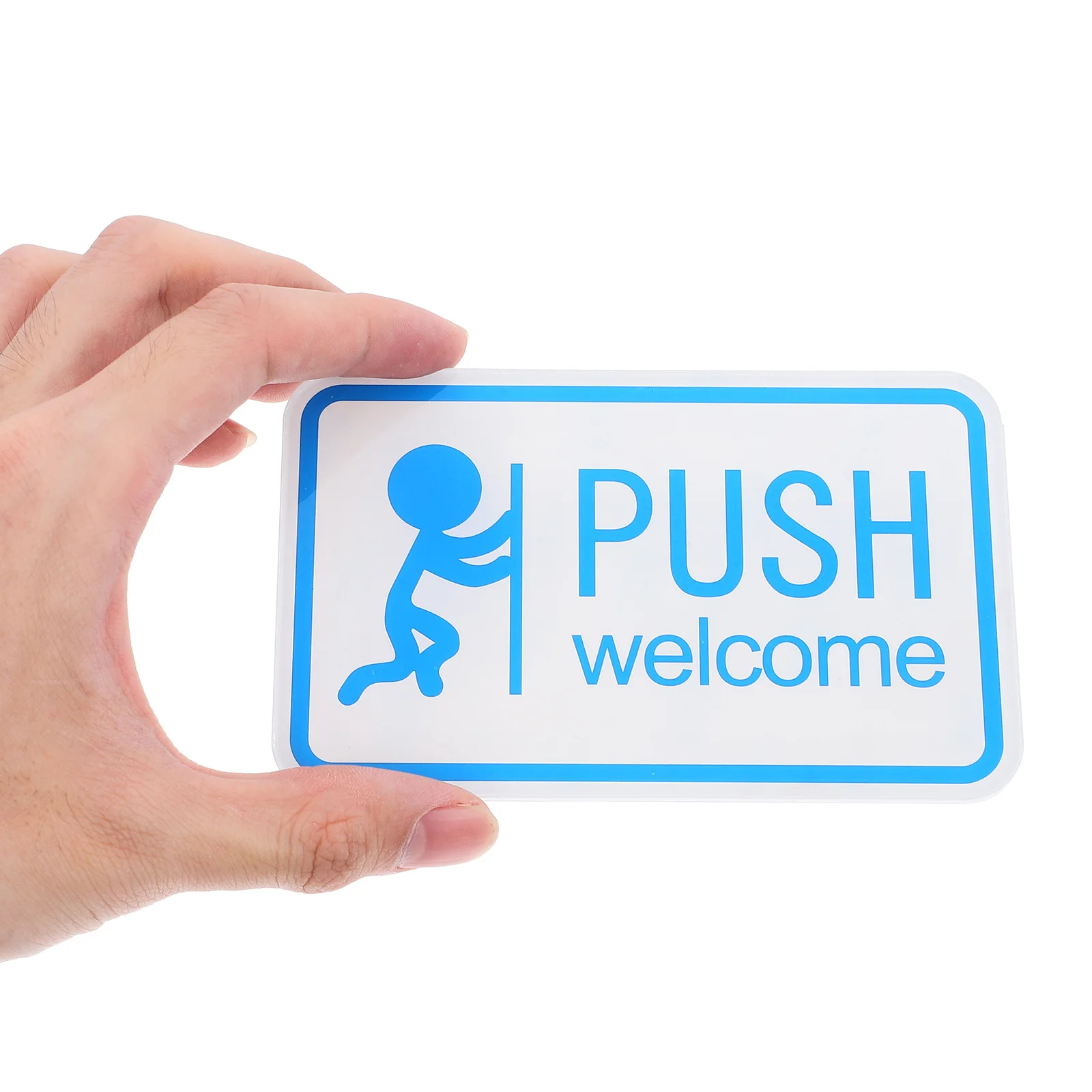 2 قطعة لاصقة دفع سحب لافتة للباب مادة الاكريليك سهلة التلوين مؤشرات واضحة للمناطق عالية المرور #4