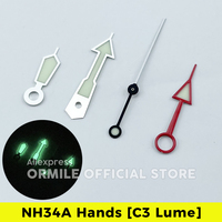 NH34A GMT Hands C3 Lume 4 Hands for SKX007 SKX SSK GMT Mod SUPER LUME NH35 Green Hands High Quality