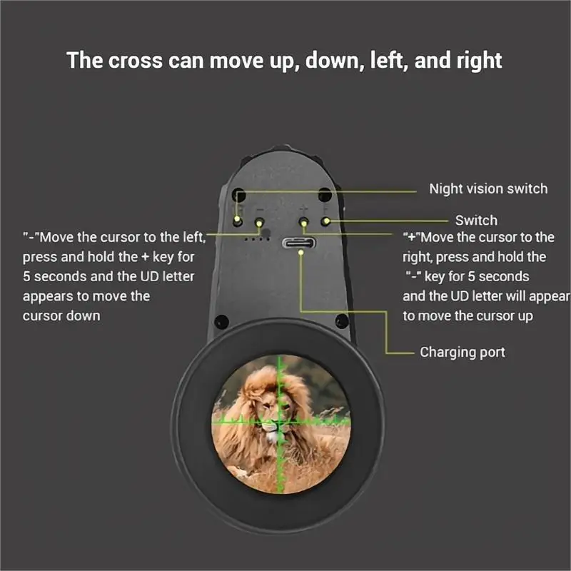 7x Zoom Night Vision Goggle Head Mounted Monocular telescope Cross Infrared Sight Scope Helmet Night-Vision Device for hunting