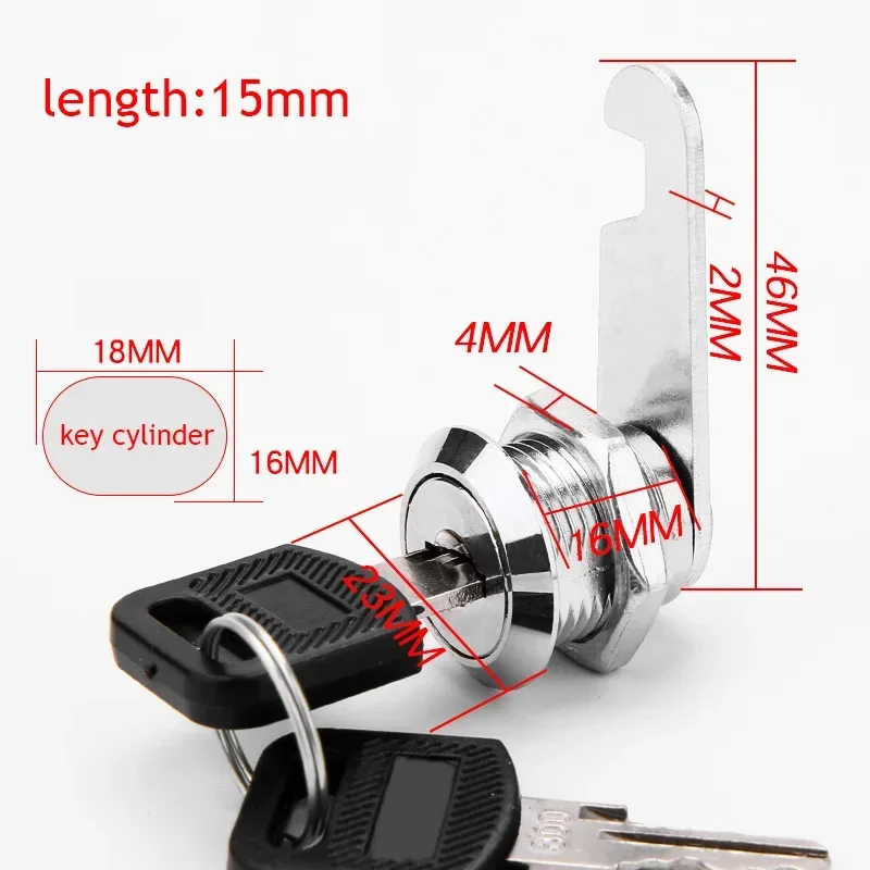 Security Lock 16/20/25/30mm Cabinet Locks Filing Cabinet Post Mailbox Drawer Cupboard Locker Security Furniture Locks With 2 Key