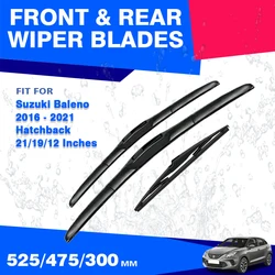 Front Rear Windshield Hybrid Wiper Blades For Suzuki Baleno 2016 - 2022 WB EW Hatch Windscreen Accessories 2019 2020 2018 2017