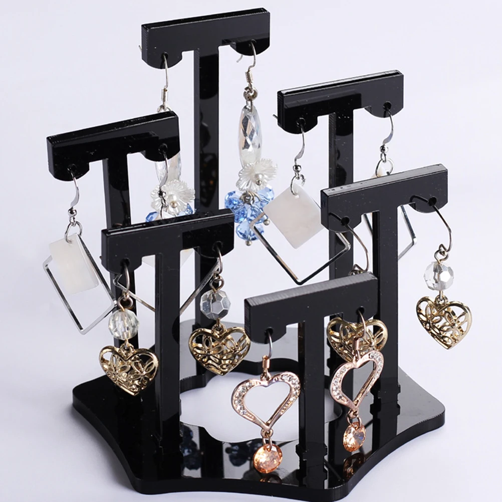 

Earring Display Stand Jewelry Holder Acrylic Earrings Shelf Organizer Show Rack