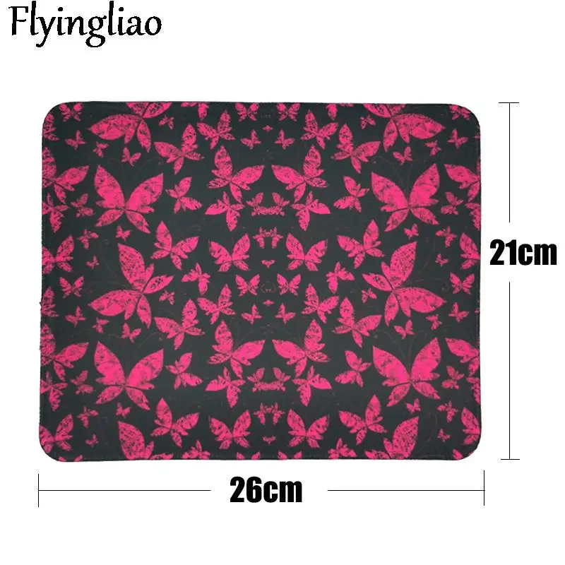 Red Butterfly 3mm Mouse Pad Small Cute Girl Cartoon Game Ins Computer Office Oversized Thickened Table Mat