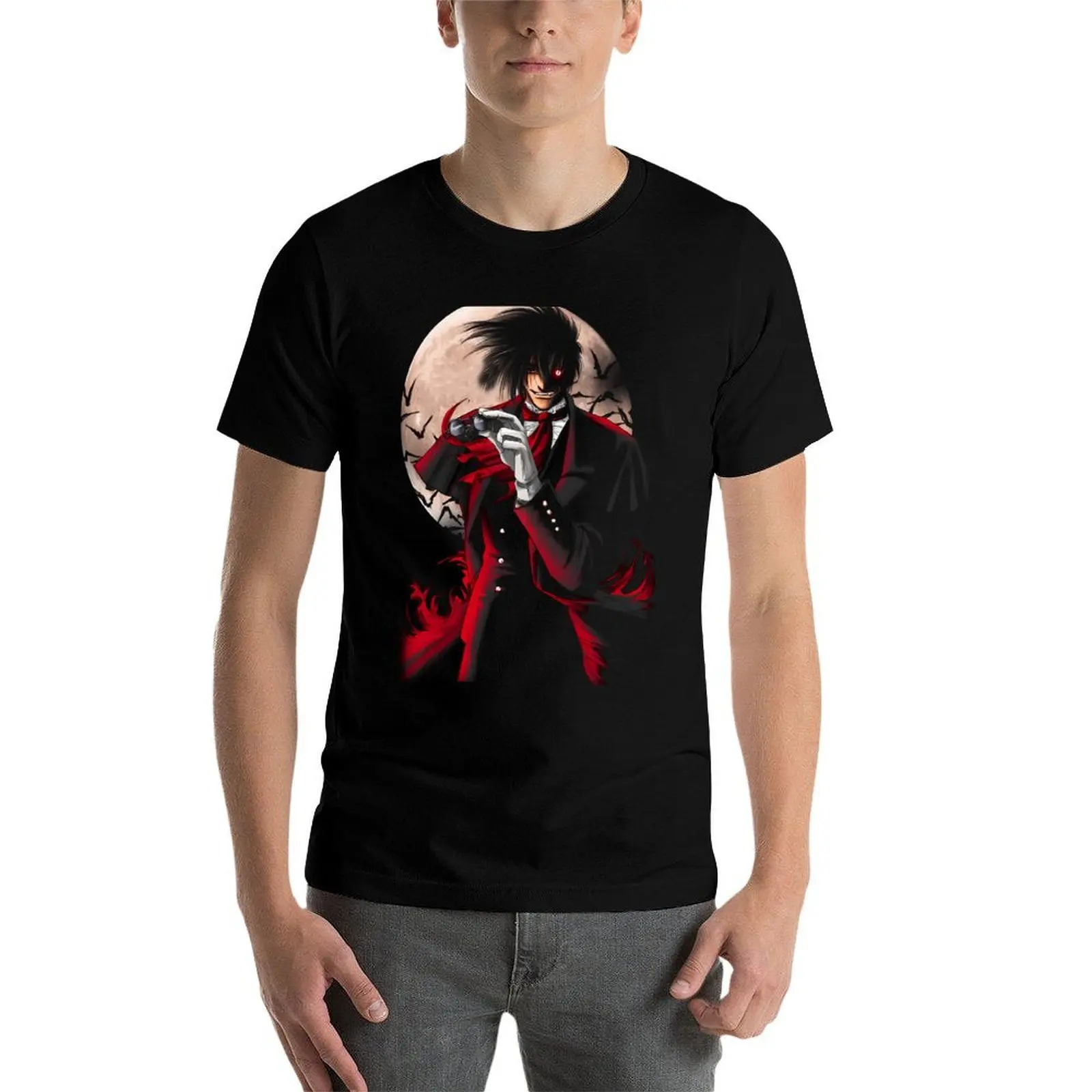 Hellsing Dark Fantasy Anime Ultimate Alucards T-Shirt Plus Size Summer Casual T-Shirt view 4