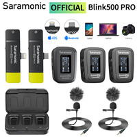 Saramonic Blink500 Pro Wireless Lavalier Lapel Microphone for iPhone Android PC Laptop DSLR Cameras Youtube Recording Streaming