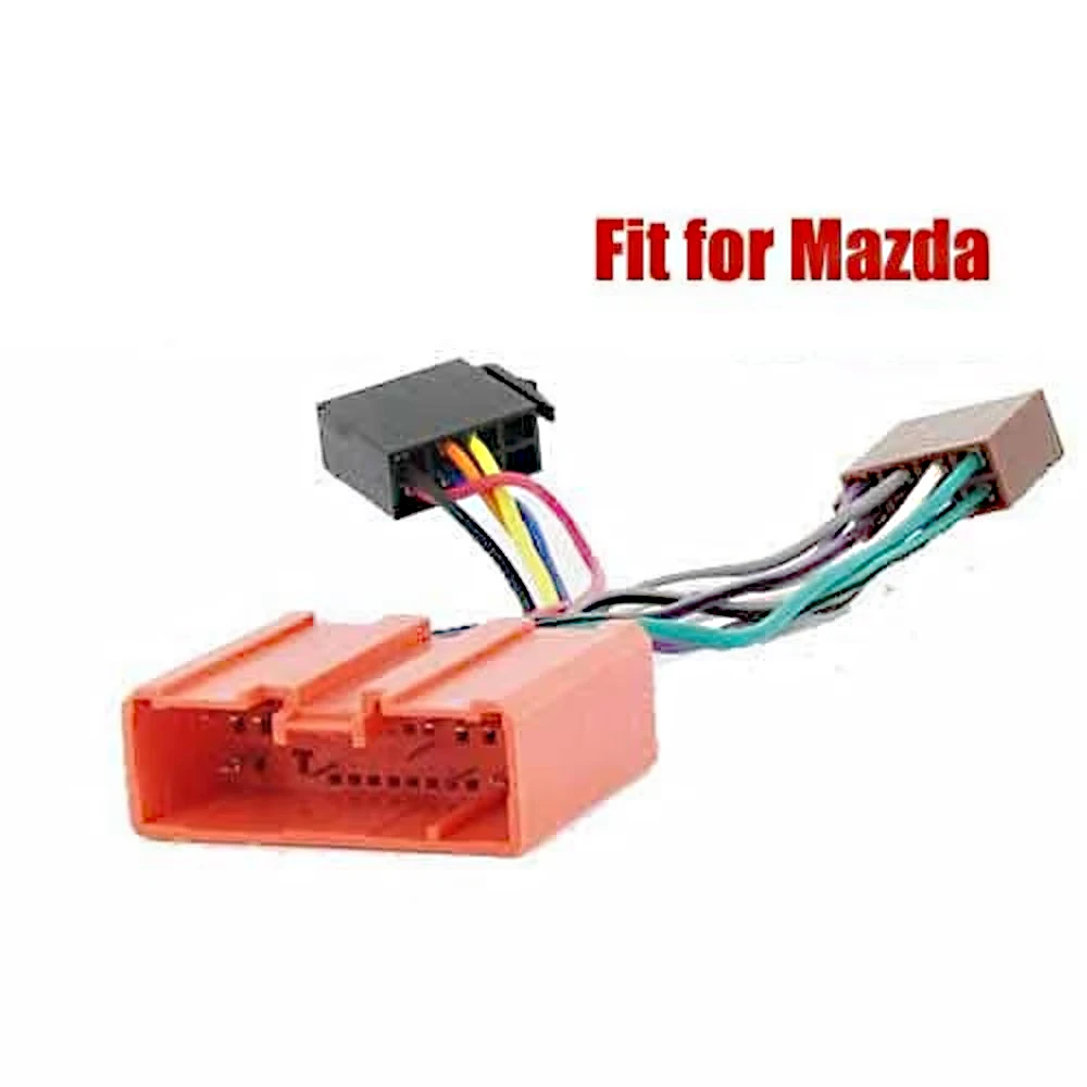 Car Radio Stereo ISO Wiring Adaptor Lead Harness Loom Cable Car Audio Wiring Accessories For Mazda 3 5 6 MX-5 MK2.5 2001-2005