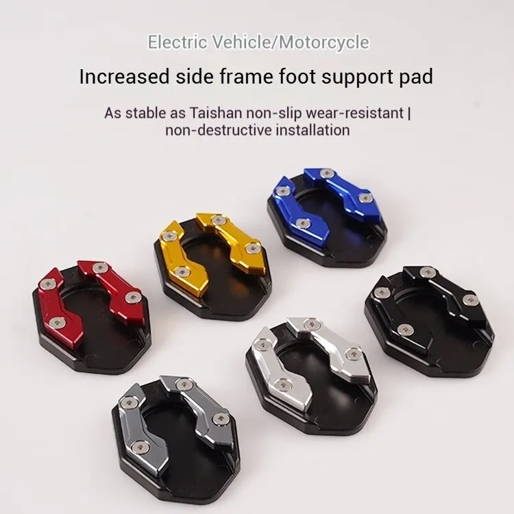

Motorcycle Kickstand Extender Foot Pad Side Stand Aluminum Alloy Extension Support Plate Motorbike Accessory for Stability
