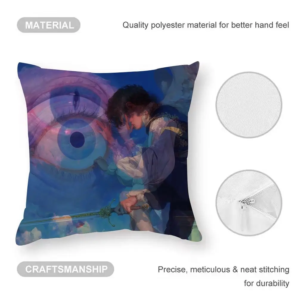 Angel Digital Art Cool Cushion Cover Anti-dustmite Pillowcase Invisible zipper silky short plush Sofa cushion cover