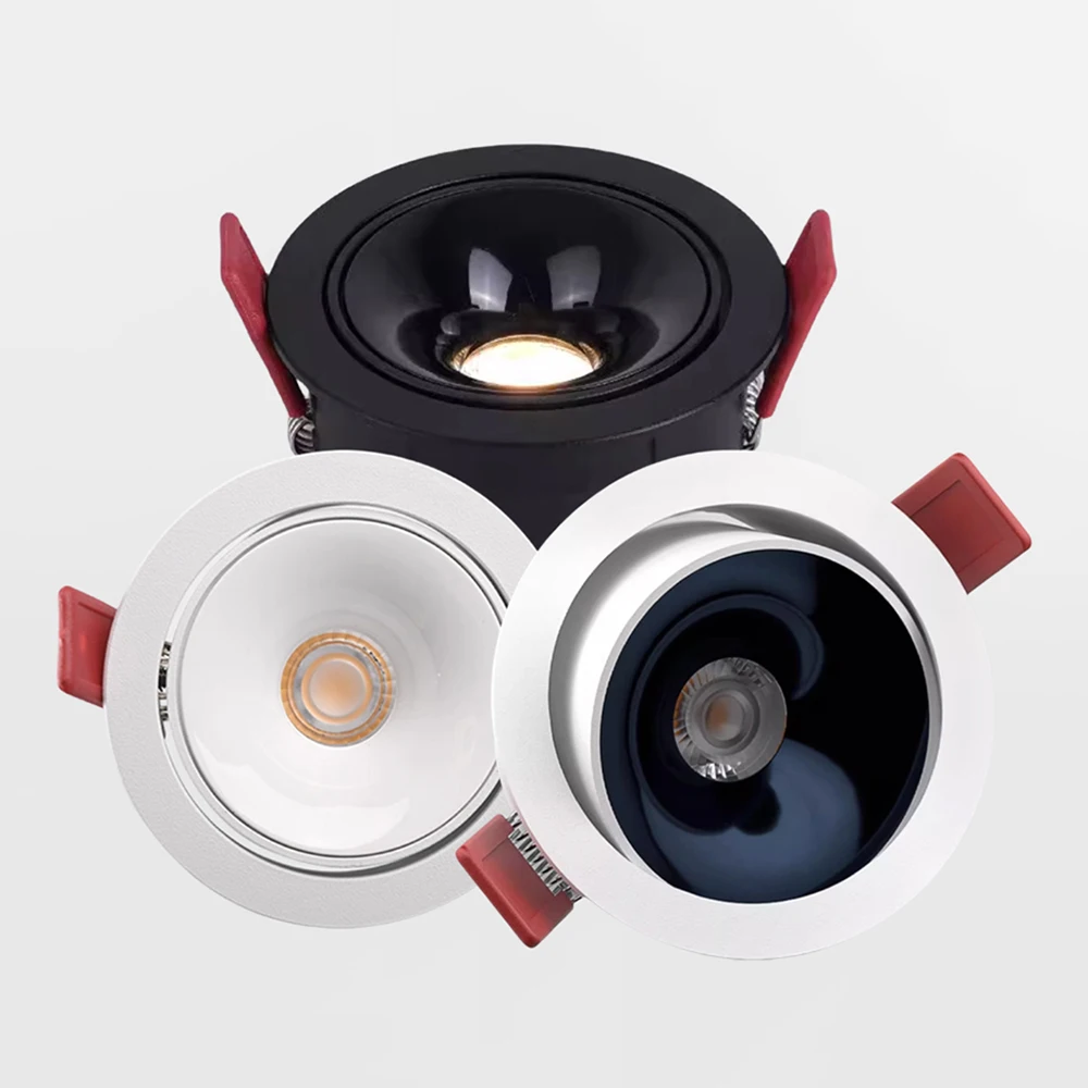 

Ultra-Thin Embedded Dimmable COB LED Downlights 5W 7W 10W 12W 15W 20W Anti Glare LED Ceiling Lights AC85~265V Indoor Lighting
