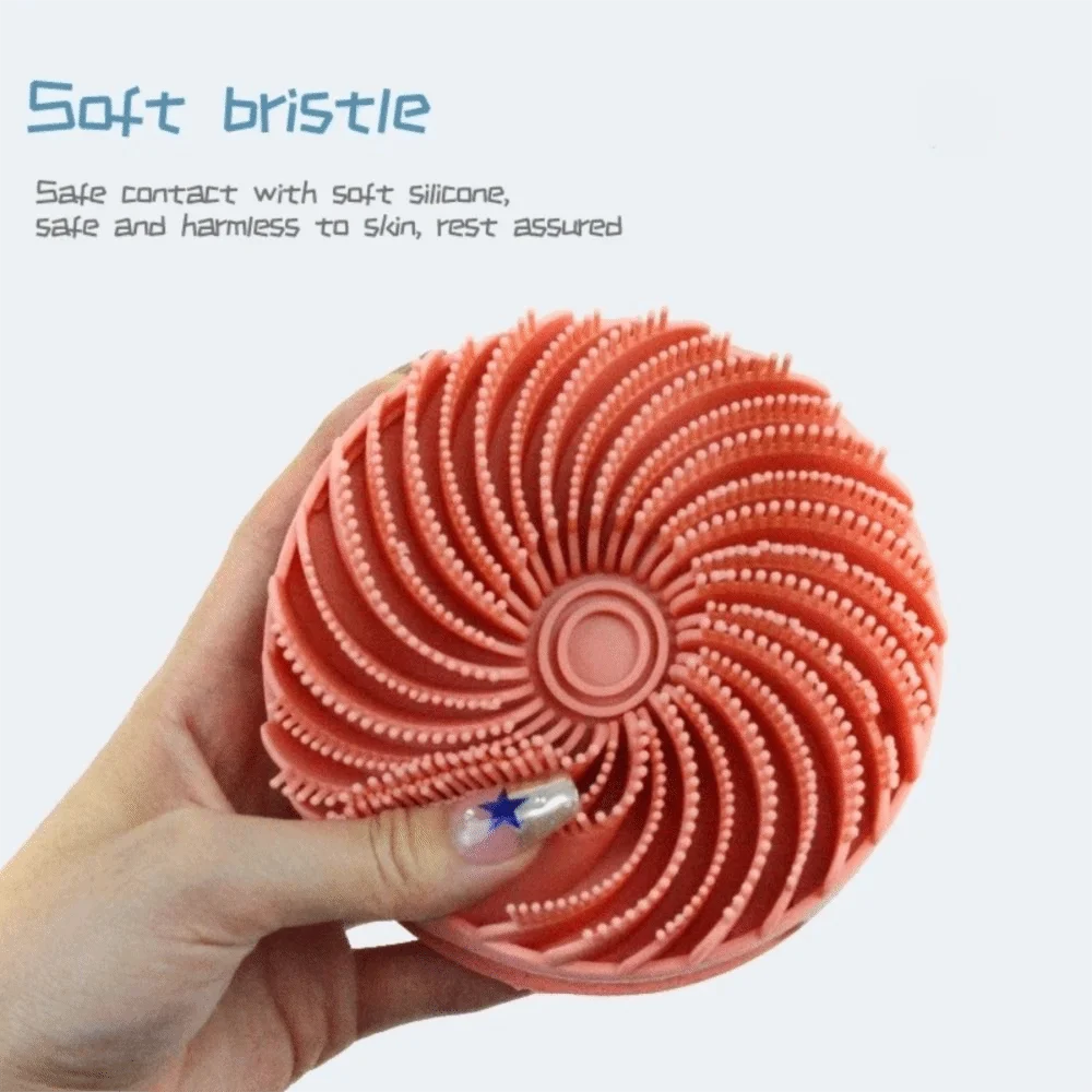 Double-sided Soft Bristle Shower Brush Silicone Cleaning Body Shampoo Brush Multi-functional Massage Bath Brush For Exfoliation