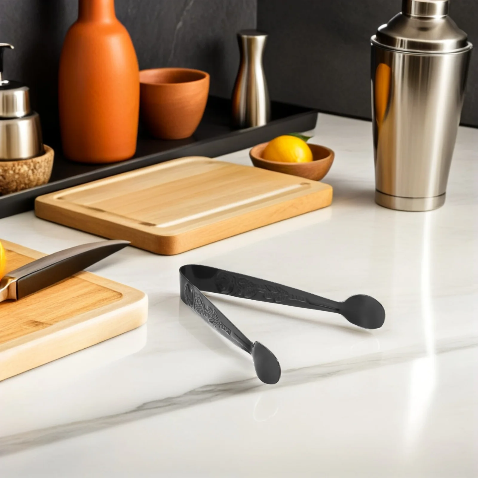 4 stücke Mini Frühstück Cookie Zange Schwarz Edelstahl Keks Eintauchen Werkzeug Für Kaffee Station Tee Party Buffet Servieren Küche