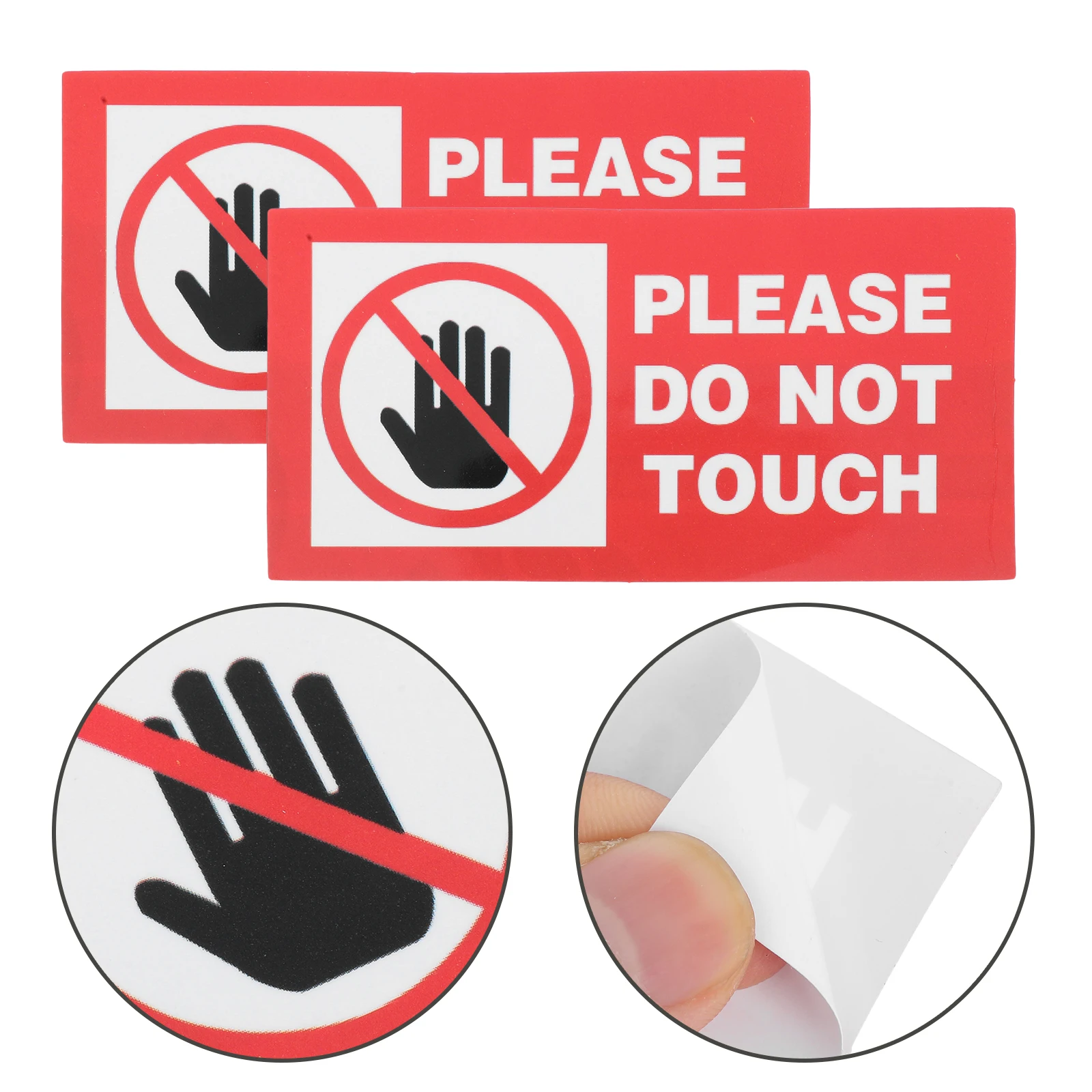 

10pcs Do Not Touch Safety Stickers Vinyl Warning Labels High Visibility Adhesive Caution Signs For Machines Doors Workplace