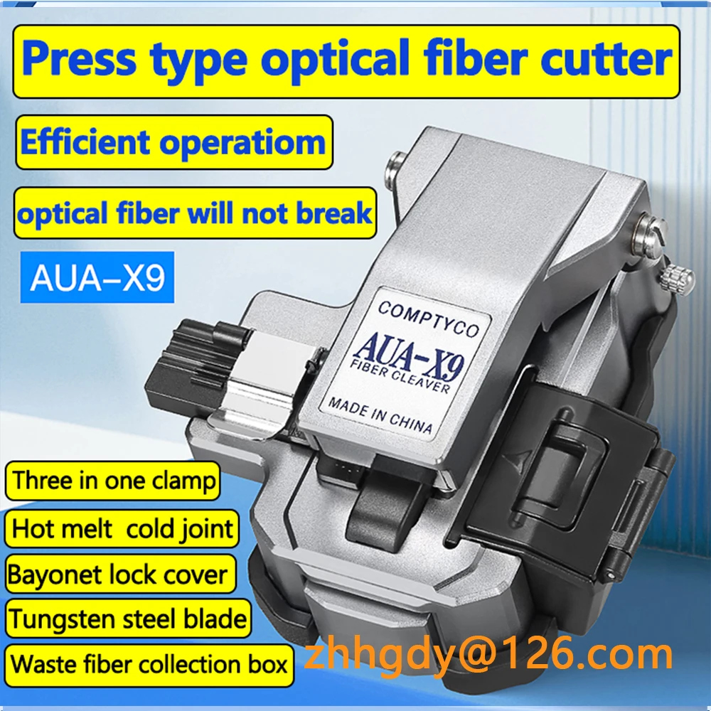 FTTH high-precision AUA-X9 for cold joint/hot melt optical fiber cutting machine 24 surface blade 3-in-1 fixture cutting tool