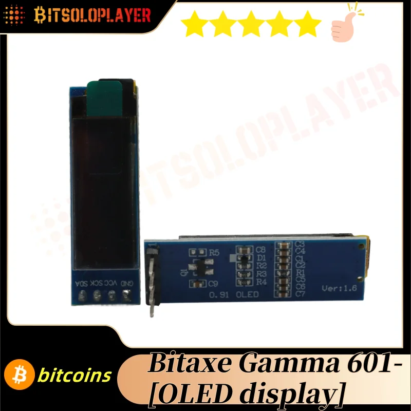 bitaxe gamma 601 0.91 inch 128x32 IIC I2C White OLED LCD Display DIY Module For Bitaxe Gamma Supra Ultra Bitcoin Miners