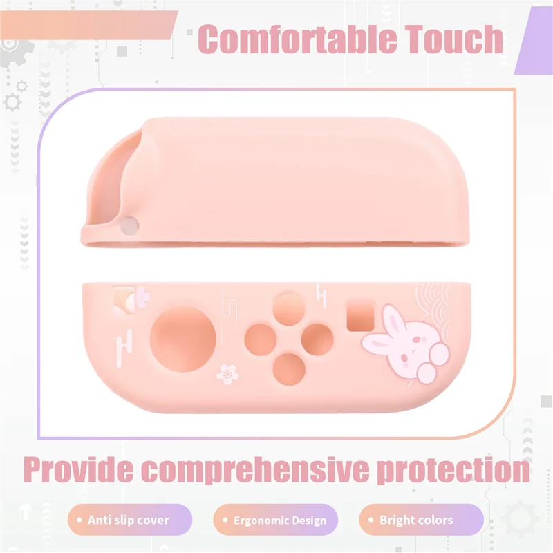 غلاف قابل للإرساء للتبديل 2 وحدة التحكم Kawaii تصميم الرسوم المتحركة حافظة واقية للتبديل 2