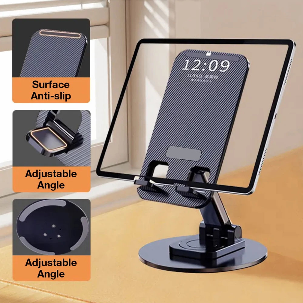 Desktop Cell Phone Stand Foldable Mobile Phone Holder For Desk Adjustable Angle Height Phone Bracket For ipad iphone 15 Pro Max