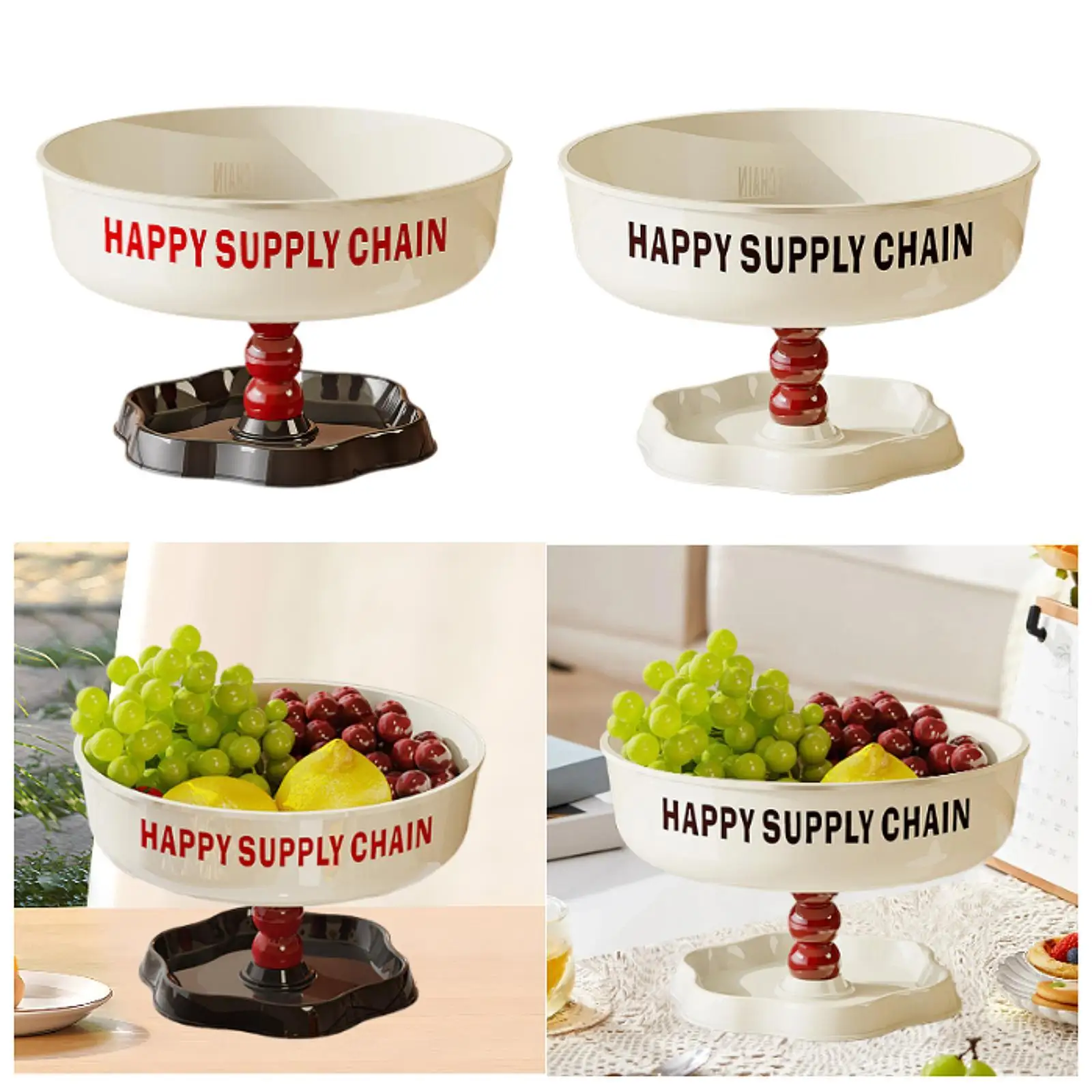 Vegetables Holder Storage Pedestal Bowl Multiuse Dessert Platter Tray Dish for
