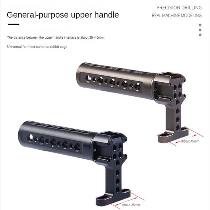 1 pezzo Rabbit Cage Metal Photography Equipment 3 Head Hot Single Camera Top Lift Handle Extension accessori, bronzo