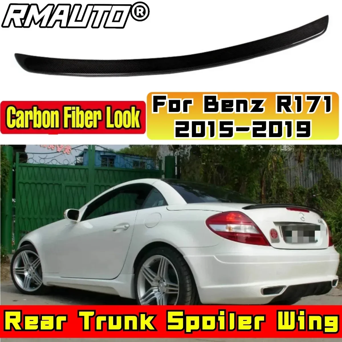 Car Rear Trunk Spoiler Body Kit Car Rear Wing For Mercedes Benz SLK R171 SLK200 SLK280 SLK300 SLK350 2005-2010 Car Accessories