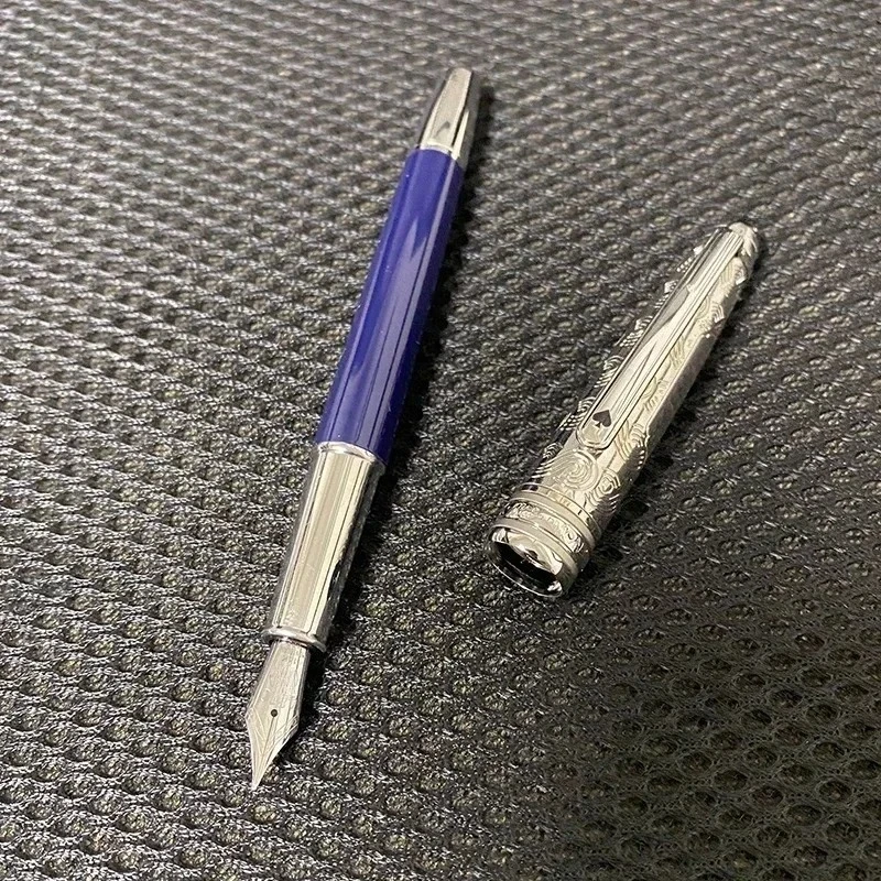 

Navy Dark Blue MB 163 80 Days Fountain Rollerball Business Stationery Writing Gifts Ballpoint Pen