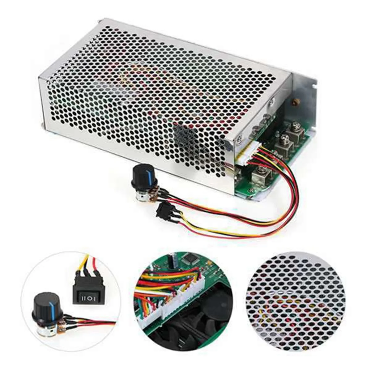 Qualità superiore DC 10V-50V 5000W 200A DC Motore Regolatore di velocità regolabile Regolatore PWM Controllo reversibile ingegnoso