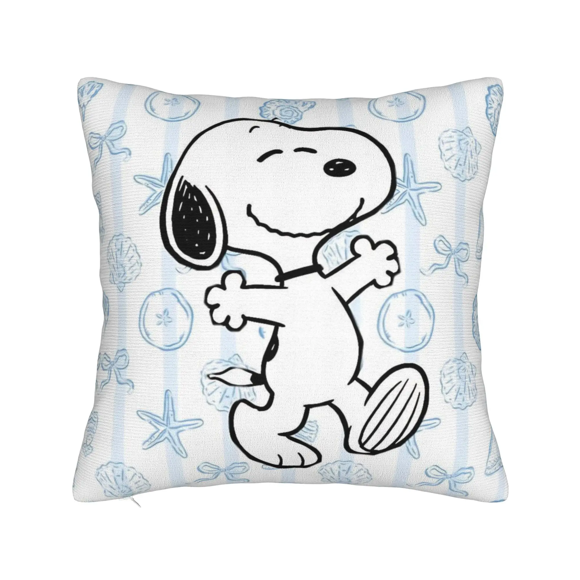 Cartoon Cute S-Snoopys Square Pillow Covers Polyester Home  Cushion Case Funny Decorative Throw Pillow Case 45*45