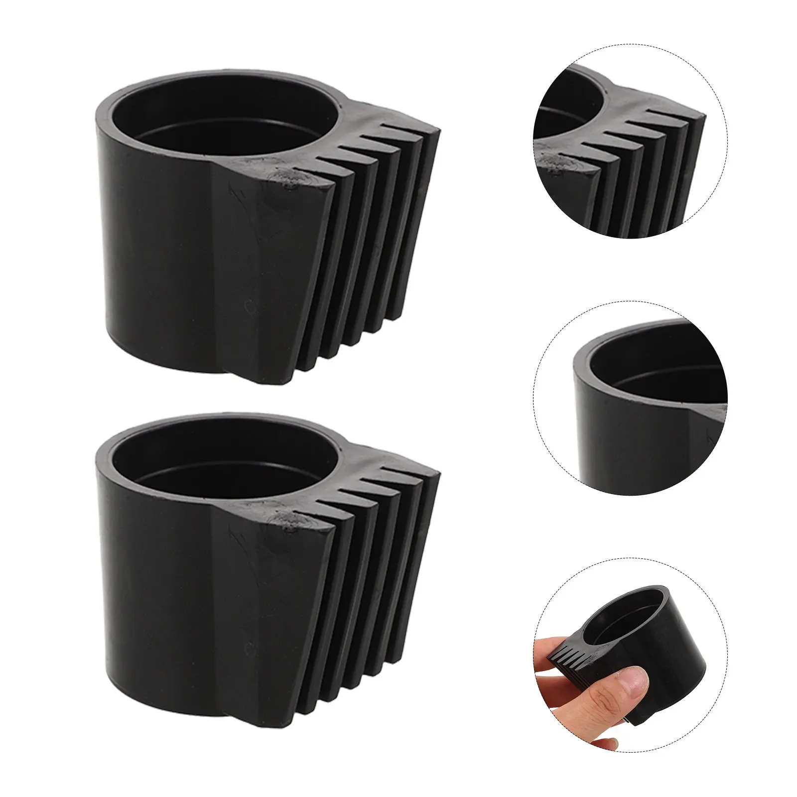 10Pcs Black Plastic Leg Caps Round Fit 38Mm Tube Ends Stable Protective Patio Hanging Egg Chair Hammock Stand Feet