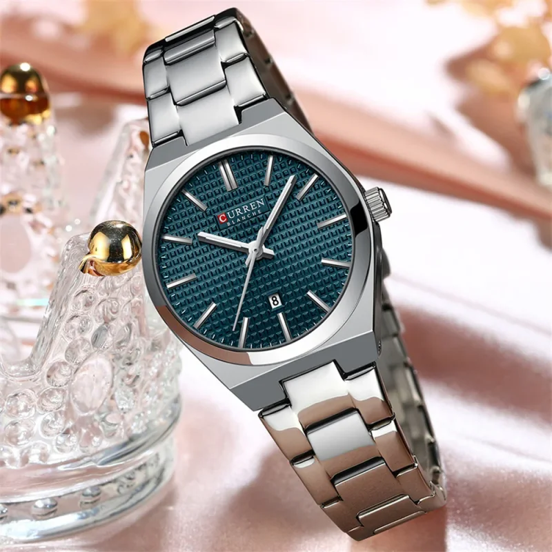 CURREN 8439 Fashion Women\'s Quartz Watch Simple Calendar Luminous Stainless Steel Casual Couple Elegant Business Lady Wristwatch