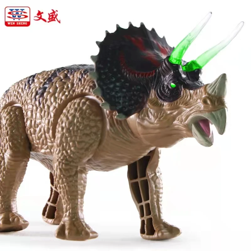 Triceratops Electric Simulation Animal Model Walking Dinosaur Children's Novel And Funny Toy Set