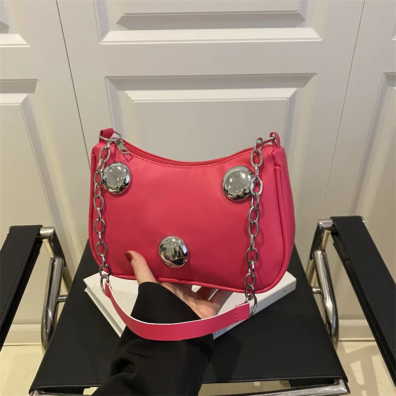 

​​2025 Studded Fashion Shoulder Bag Spacious Retro Crossbody Purse Trendy Vintage Handbag Stylish Spring Tote for Women​
