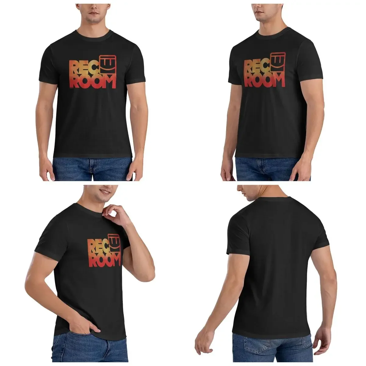 100% Cotton Painted Rec Room Logo T-Shirt Men's Classic Oversized T Shirt Men Crew Neck Summer Shirts Tops S-6XL