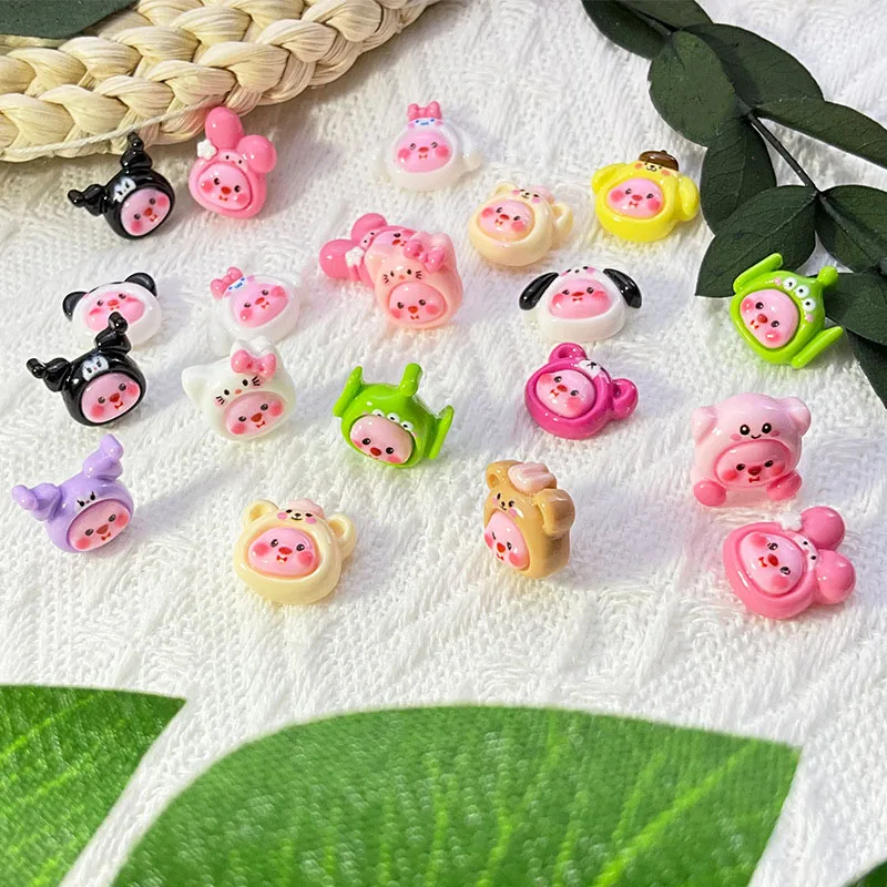 no.61/62 20/40pcs Mini cartoon nail accessories Ice Solid color cute resin small accessories Nail accessories materials