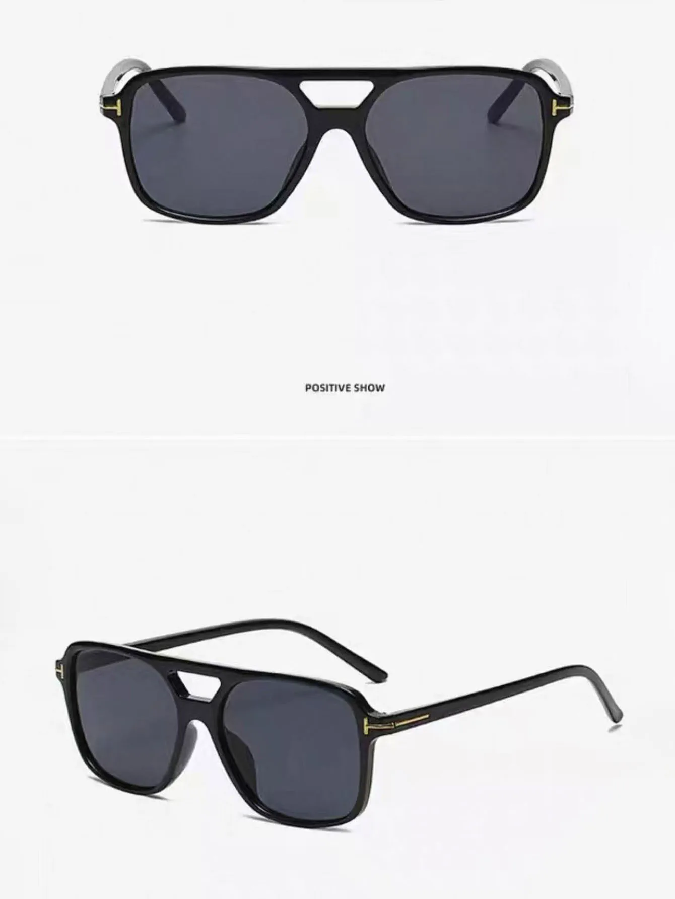 1pc Aviator-stijl dubbele brugbril, modieuze dagelijkse bril, reis- en strandfeestaccessoires voor dames