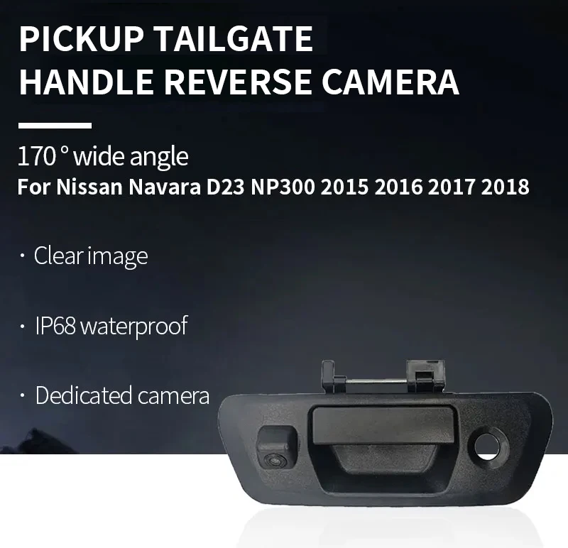 CCD NTSC Auto Rückansicht Reverse Backup Kamera Heckklappe Griff Rückansicht Kamera Für Nissan Navara D23 NP300 2015 2016 2017 2018 – Detail 4