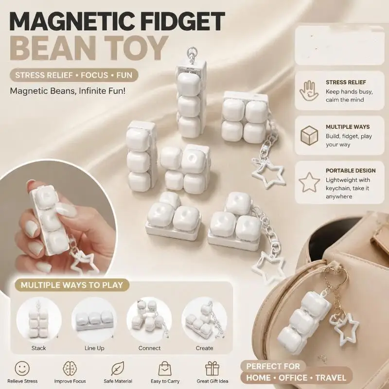 New 3/4/9Keys Fidget Keychain Keys Button DIY Keyboard Clicker Toy Steamed Bread Relief Stress Pinch Toy Adult