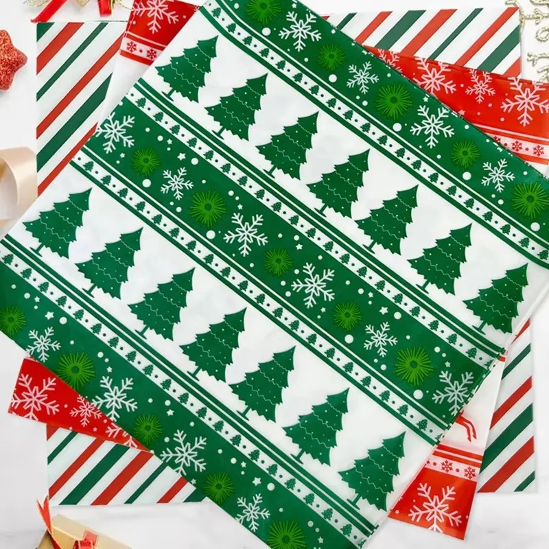 100/200Pcs Christmas Series Deli Wax Paper Old Newspaper Greaseproof Burger Bread Wrap Basket Mat for Fries Sandwich Bag Decor