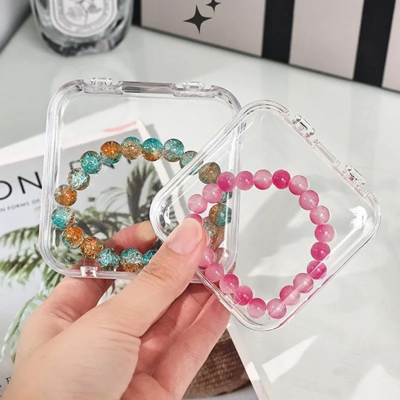 Transparent Nail Storage Box Handmade Nail Display Box Jewelry Necklace Accessories Dustproof Storage Box Bracelet Storage Box